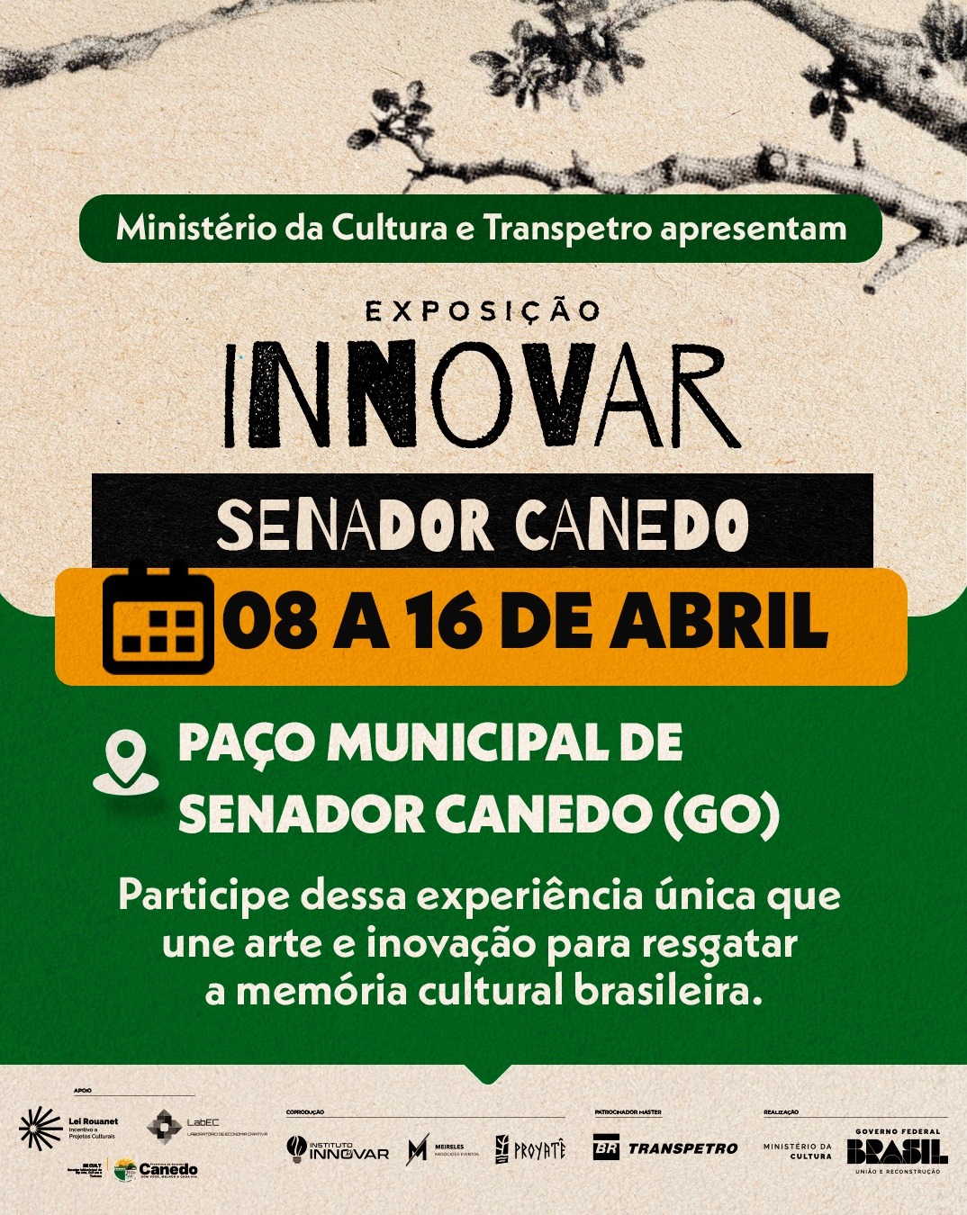Senador Canedo recebe o projeto cultural “Innovar” com arte, sustentabilidade e inovação
