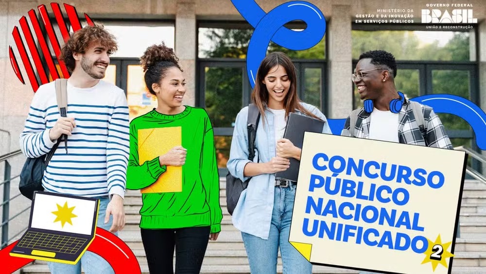 Começam as inscrições para o Concurso Nacional Unificado 2025, com 3.652 vagas e salários de até R$ 16 mil
