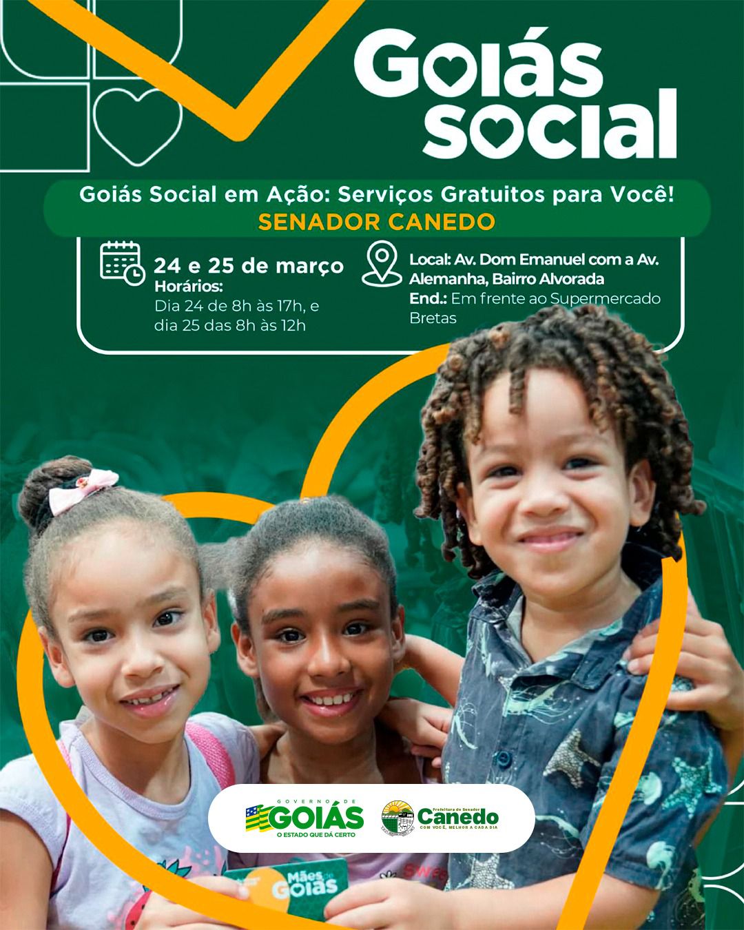 Goiás Social vai entregar cerca de mil cartões em Senador Canedo