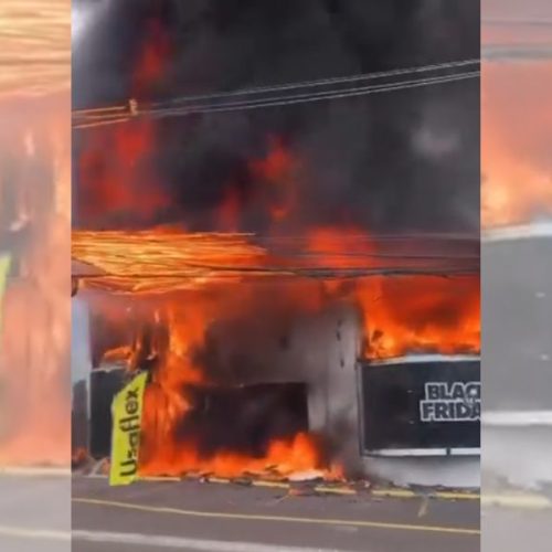 Incêndio atinge loja de calçados no setor Marista, em Goiânia