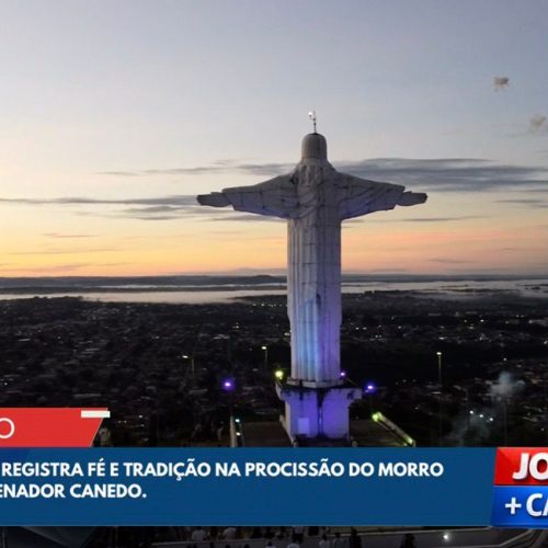 Repórter por um dia registra fé e tradição na procissão do Morro Santo Antônio em Senador Canedo.