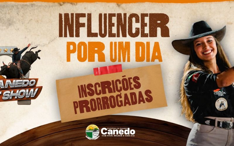 Senador Canedo prorroga inscrições para o projeto “Influencer por um Dia”