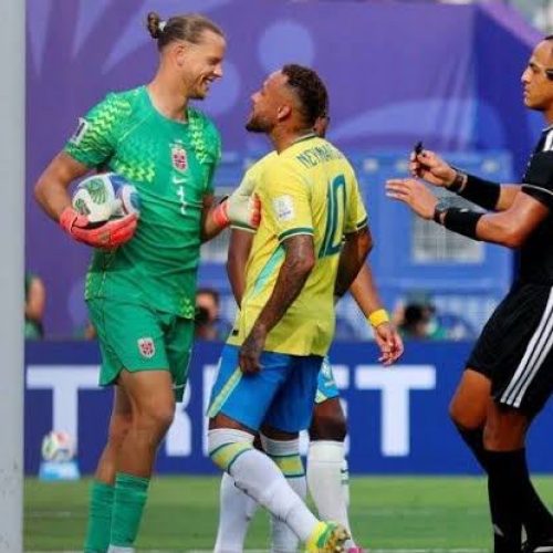 Vídeo de leitura labial revela troca de provocações entre Neymar e goleiro da Noruega durante eliminação do Brasil