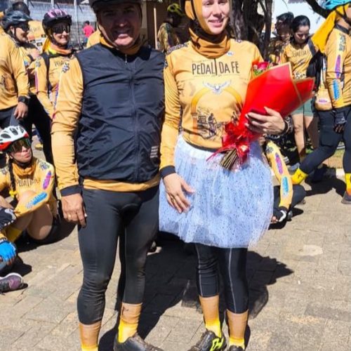 Pedido de casamento marca Pedal da Fé 2026 entre Senador Canedo e Trindade
