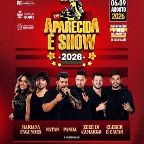 Aparecida é Show 2026 confirma atrações e mantém entrada solidária