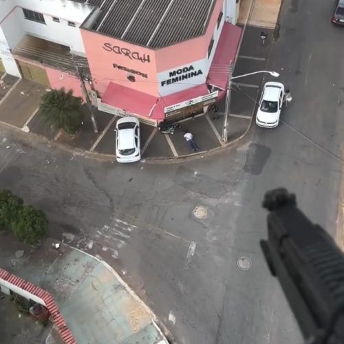 Veículo roubado é recuperado após perseguição com apoio do helicóptero Falcão 05 do GRAER, em Goiânia