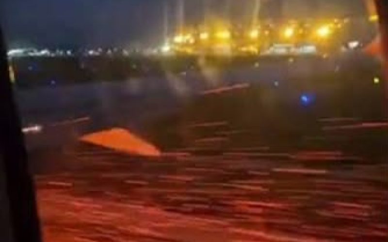 Avião da GOL solta faíscas durante decolagem e assusta passageiros em Goiânia