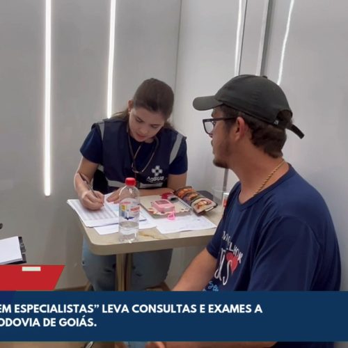 Unidade móvel de saúde atende caminhoneiros na BR-153 em Uruaçu com gratuidade