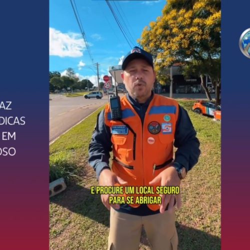 Defesa Civil alerta para risco de tempestade e orienta população em Senador Canedo