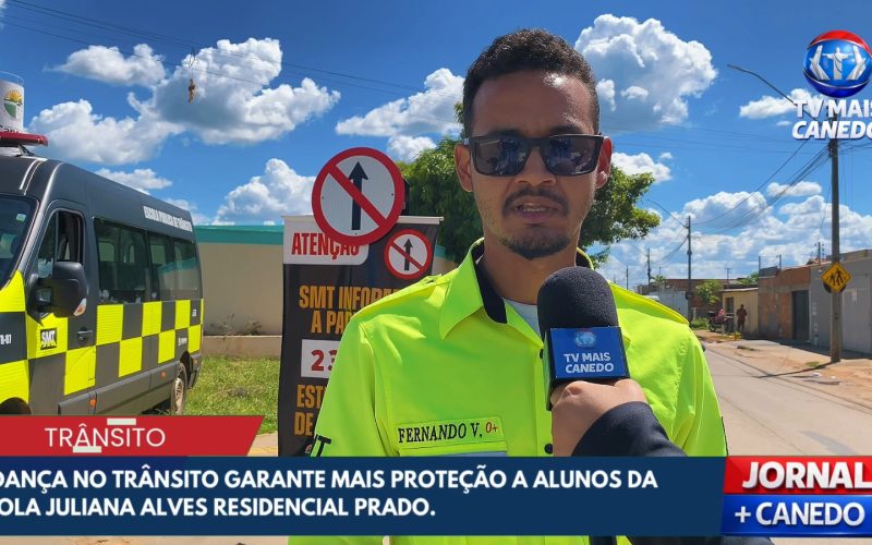 Mudança no trânsito da Rua RP-17 garante segurança para alunos em Senador Canedo