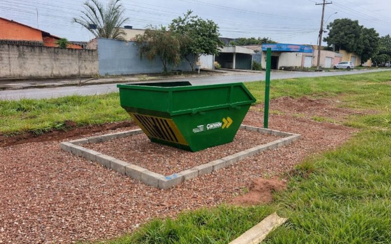Prefeitura instala caçambas para combater descarte irregular de lixo em Senador Canedo